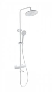 Душевая стойка Wonzon & Woghand Neo WW-B3035-A3-MW с термостатом белый матовый